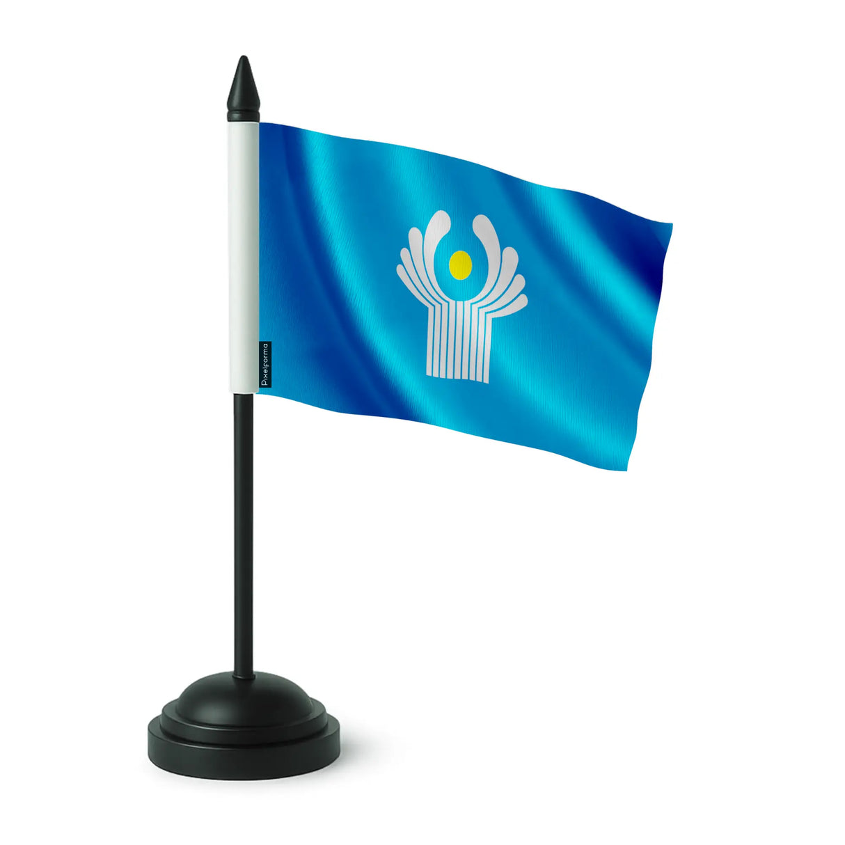 Drapeau table communauté des états indépendants polyester noir