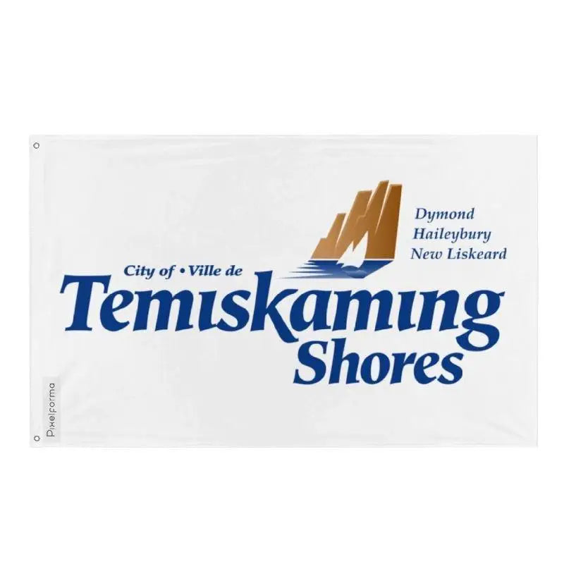 Drapeau temiskaming shores polyester œillets à gauche