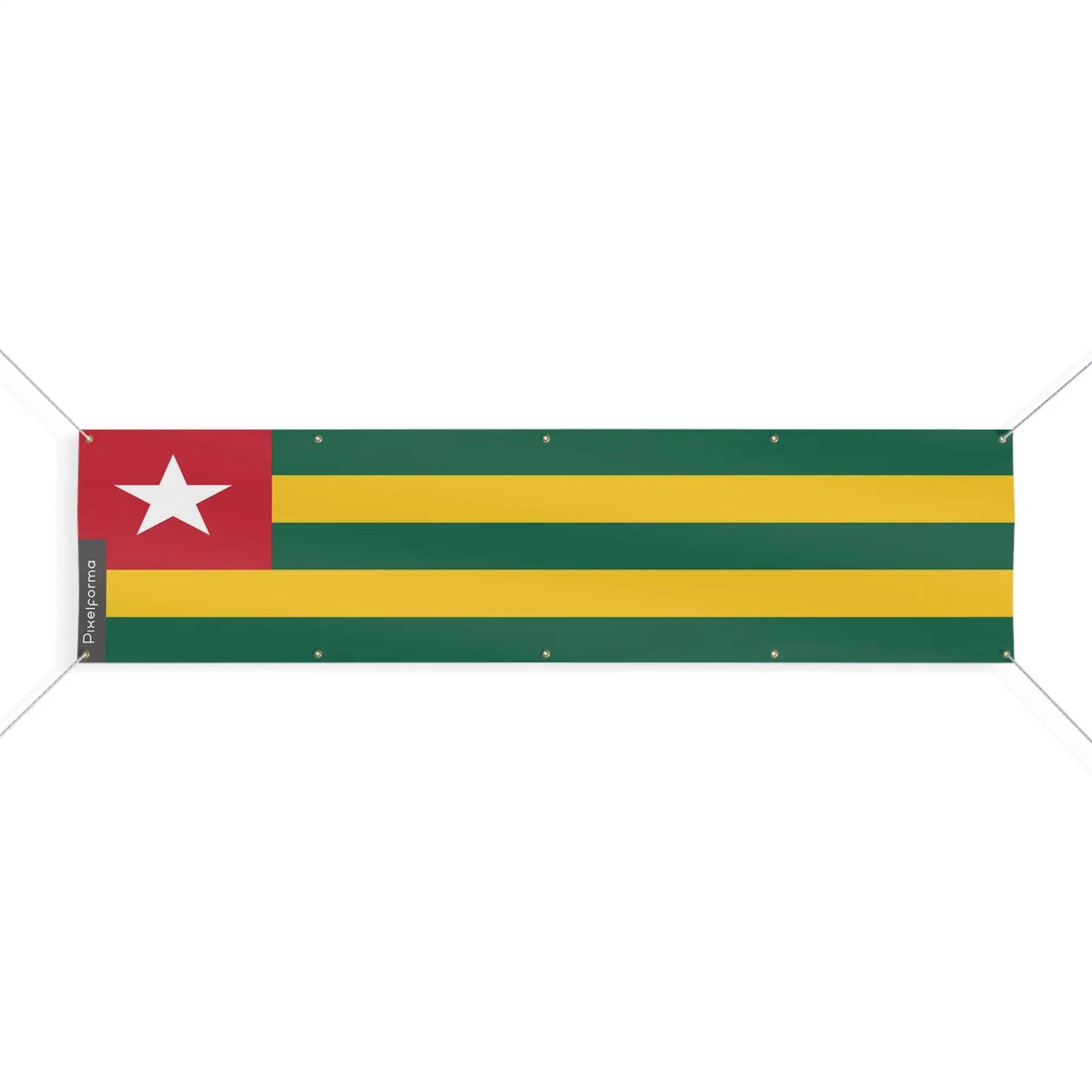 Drapeau togo en polyester résistant avec œillets robustes