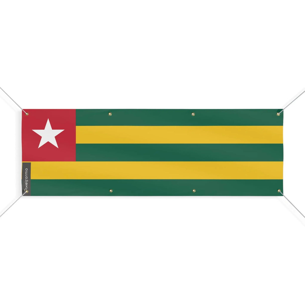 Drapeau togo polyester résistant avec œillets robustes