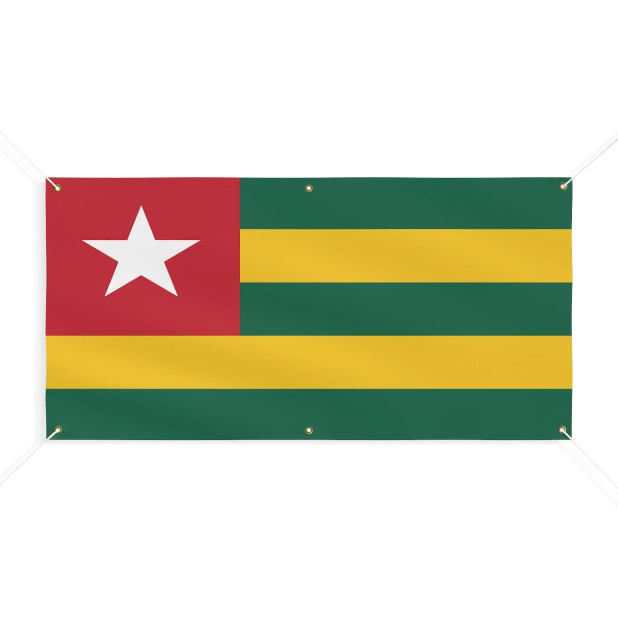 Drapeau togo polyester résistant œillets usage extérieur