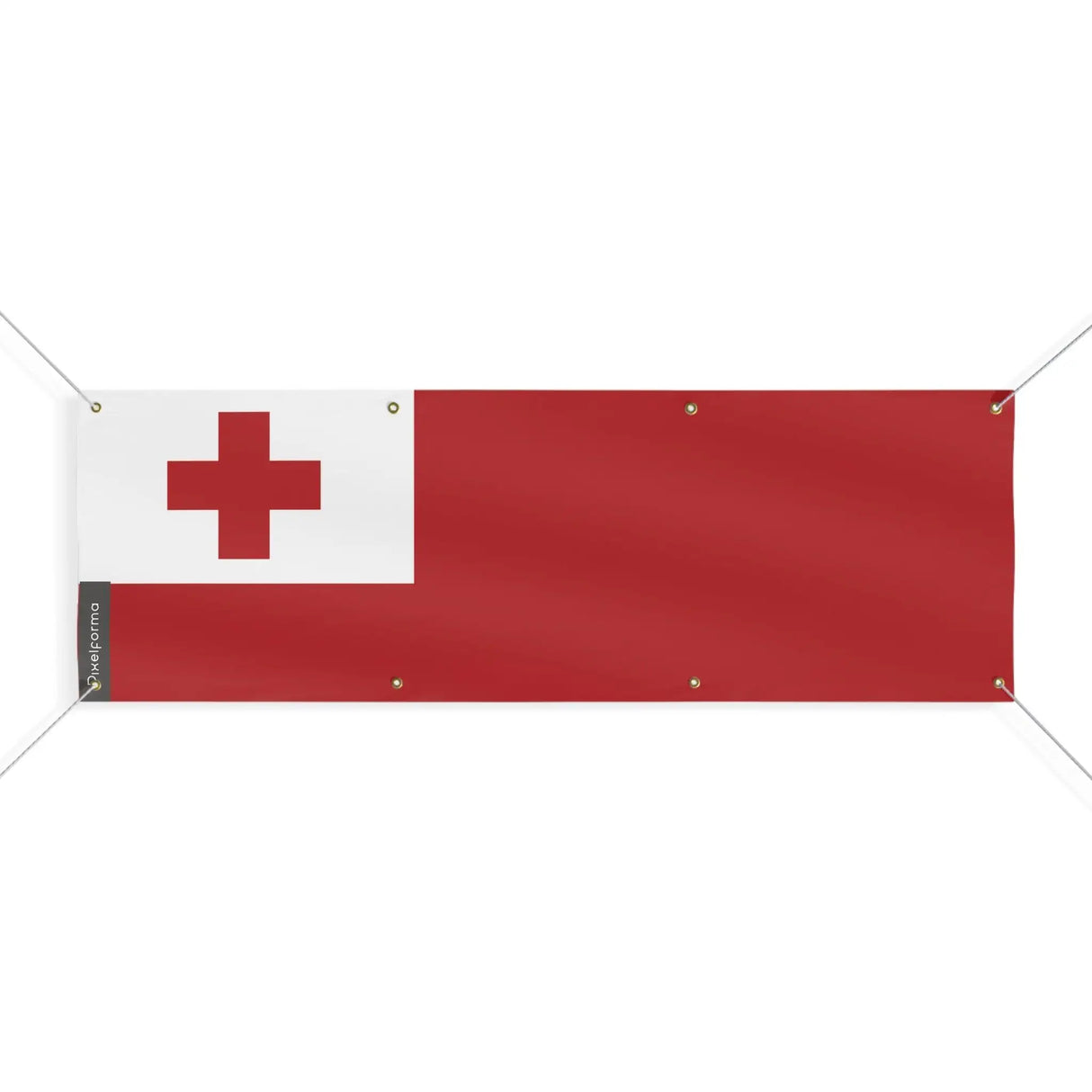 Drapeau tonga polyester résistant avec 8 œillets robustes