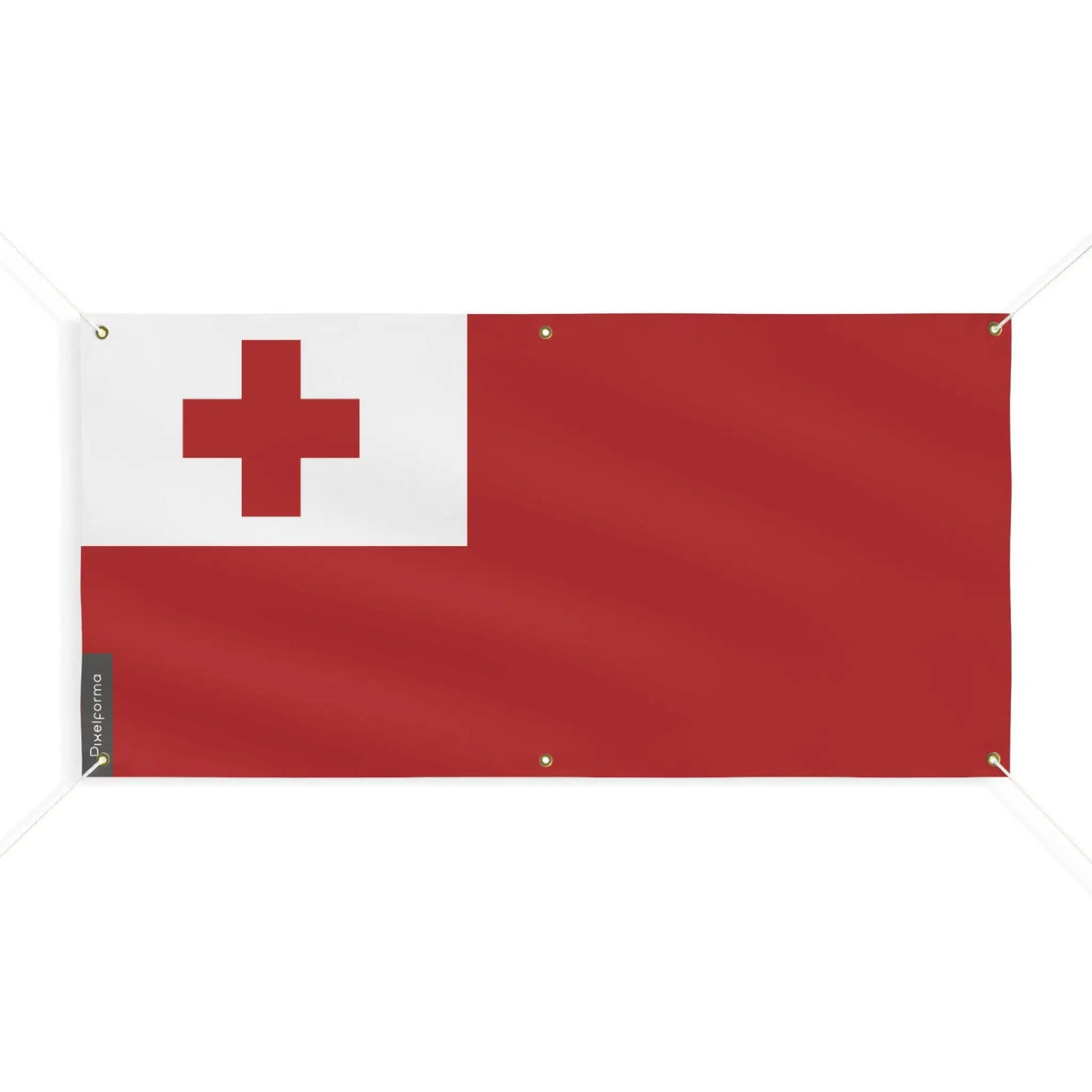 Drapeau tonga polyester résistant œillets usage extérieur