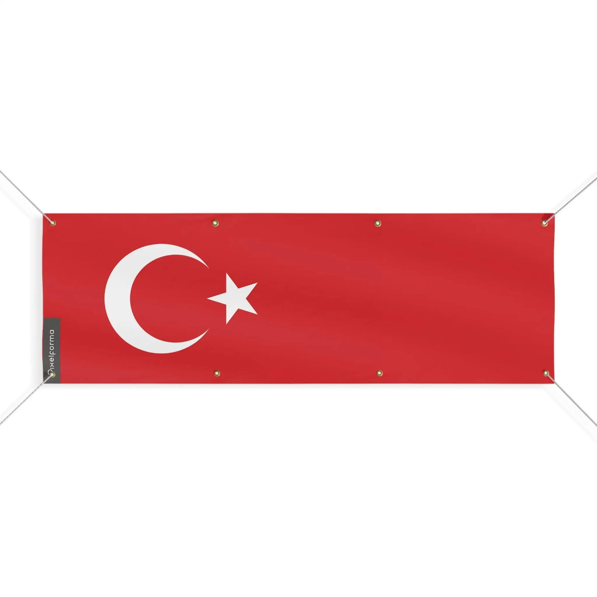 Drapeau turquie polyester résistant œillets usage extérieur