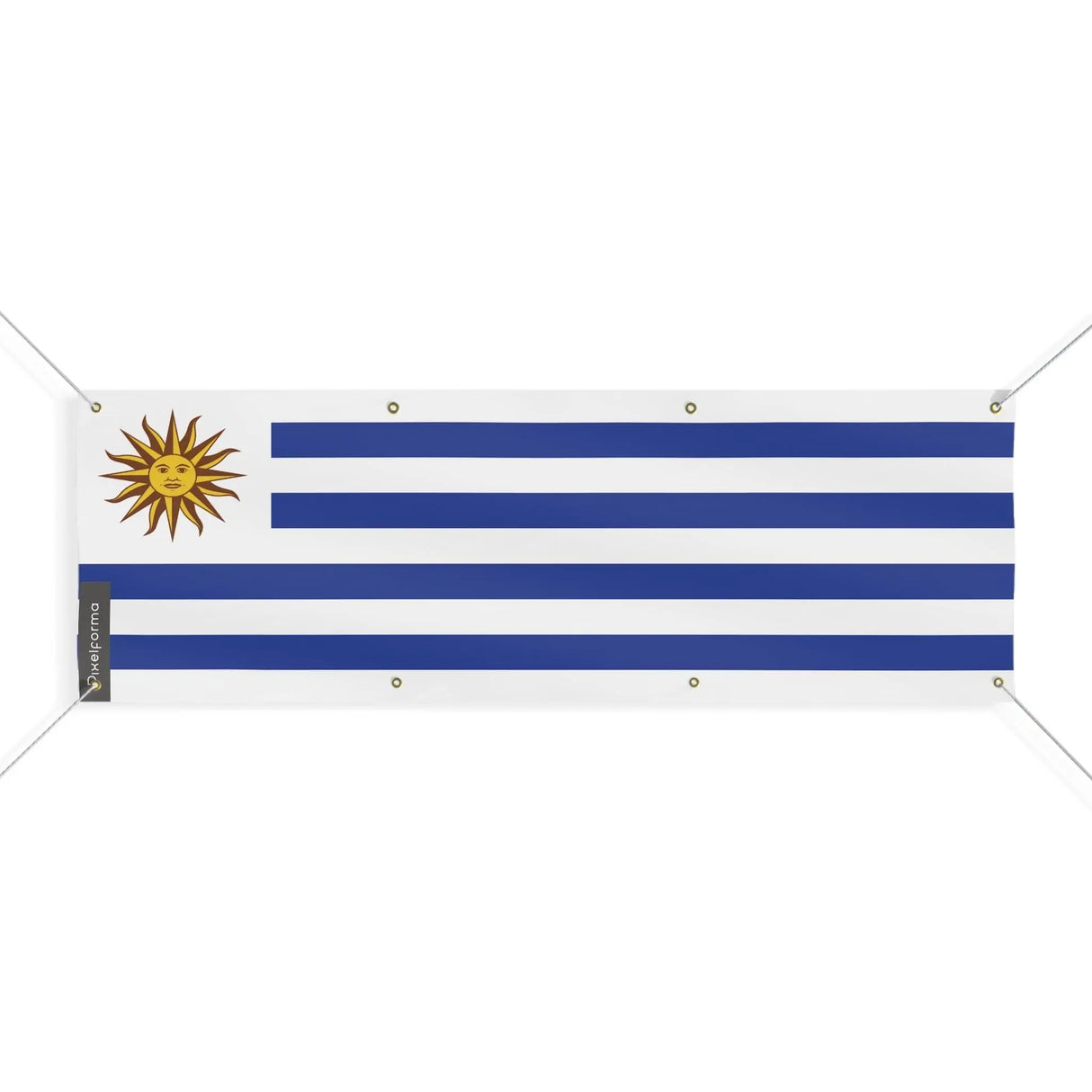 Drapeau uruguay polyester résistant aux intempéries 8 œillets