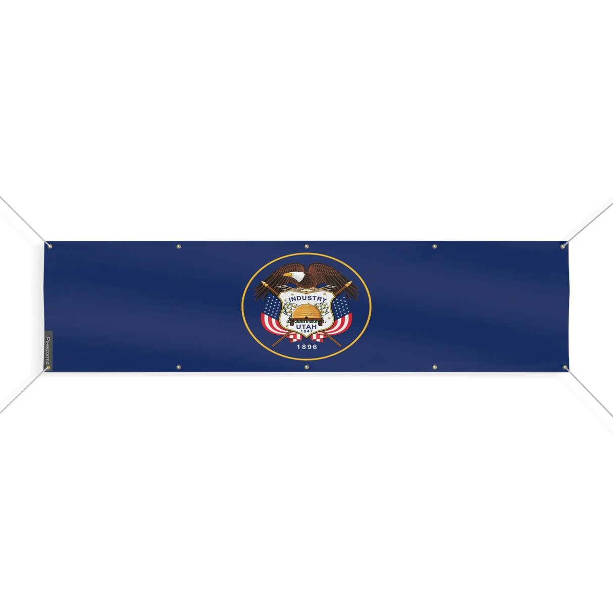 Drapeau utah polyester résistant aux intempéries œillets