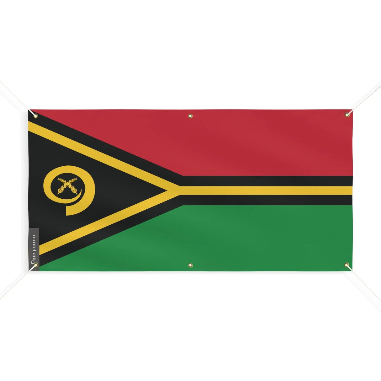 Drapeau vanuatu polyester résistant usage extérieur intensif