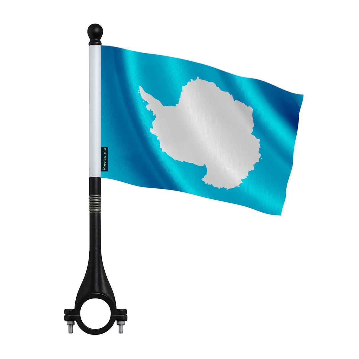 Drapeau vélo antarctique en polyester usage cyclisme
