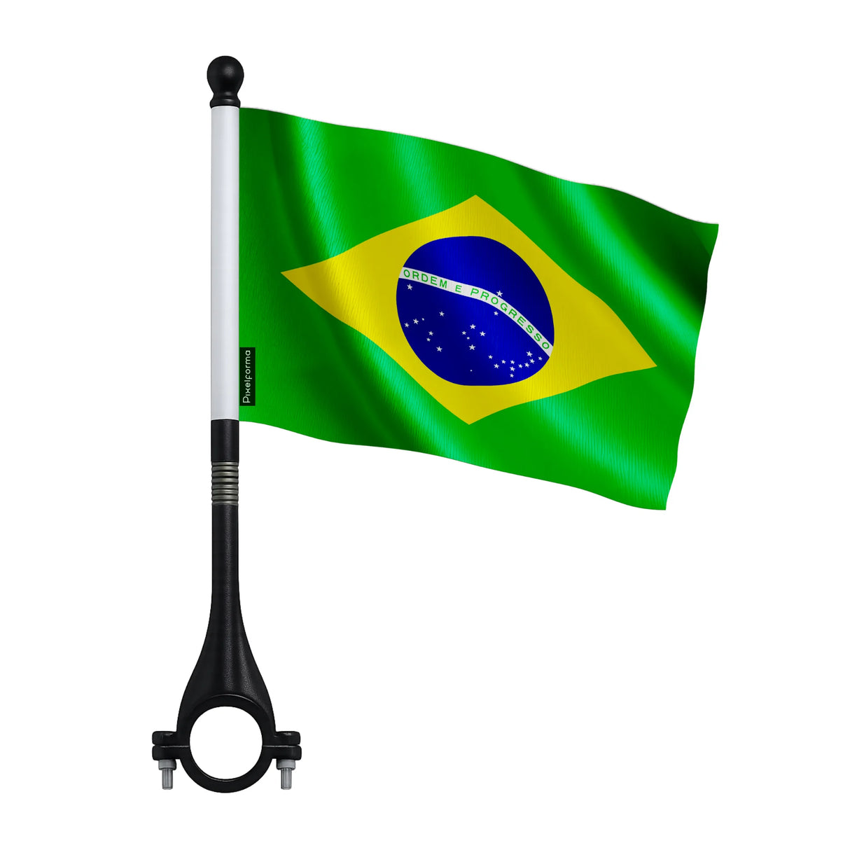 Drapeau vélo brésil en polyester pour usage extérieur