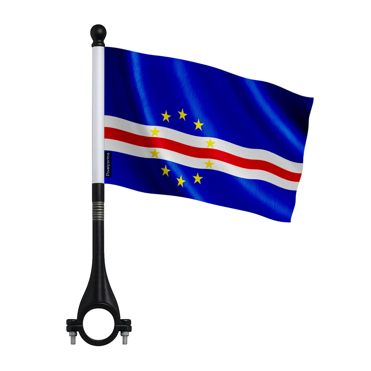 Drapeau vélo cap-vert en polyester fixation légère