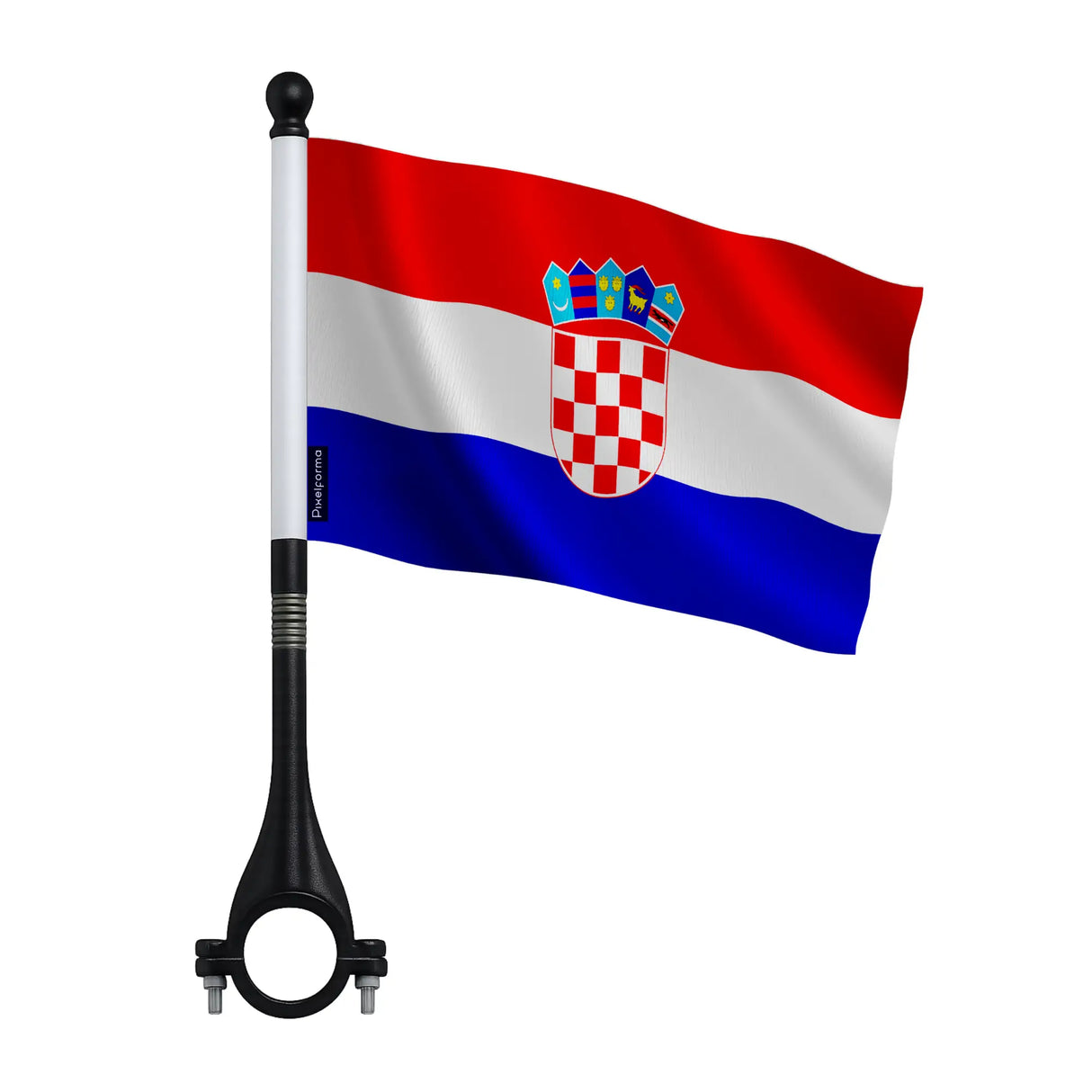 Drapeau vélo croatie en polyester pour visibilité optimale