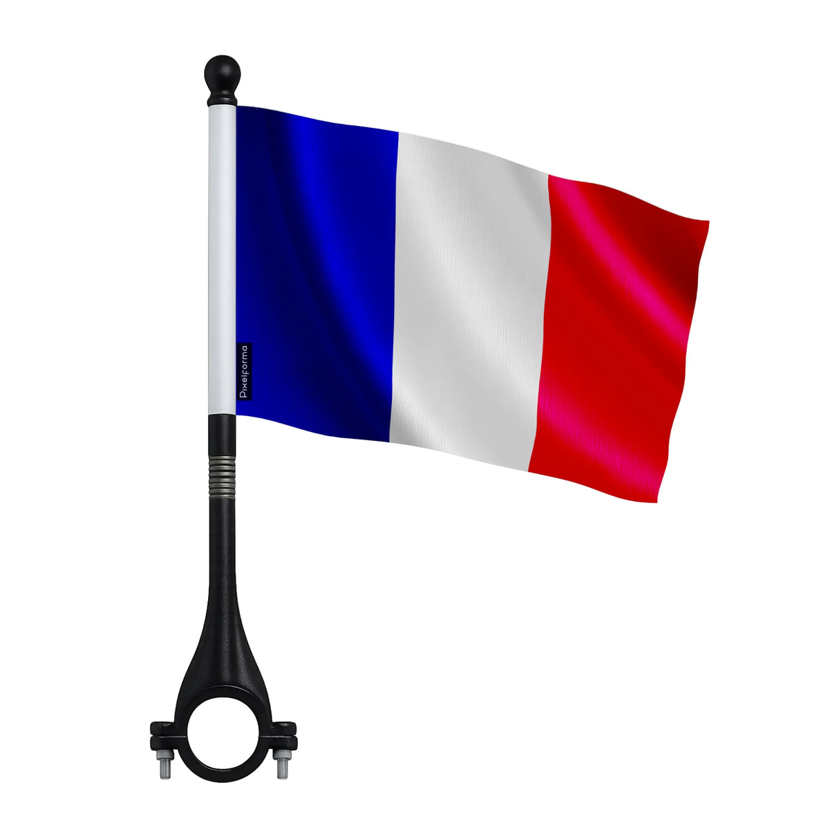 Drapeau vélo france en polyester visibilité optimale