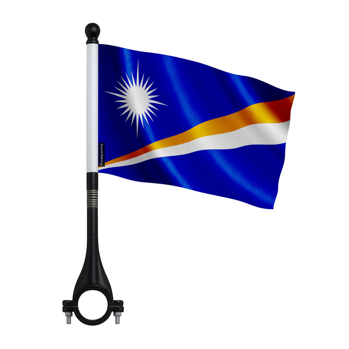 Drapeau vélo îles marshall en polyester visibilité optimale