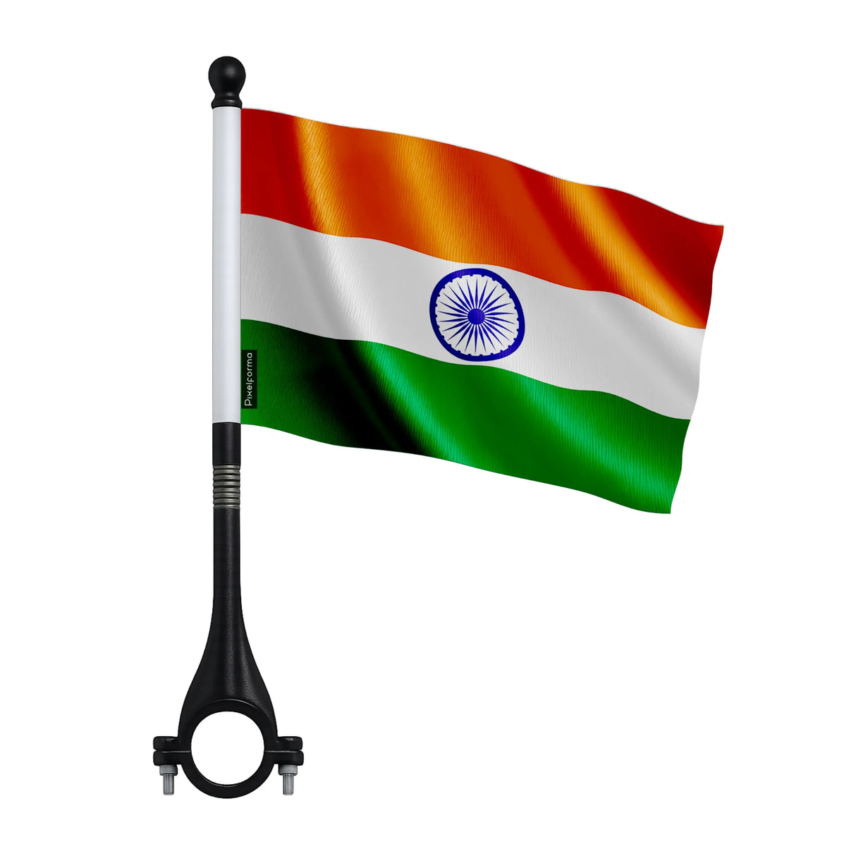 Drapeau vélo inde en polyester pour guidon ou porte-bagages