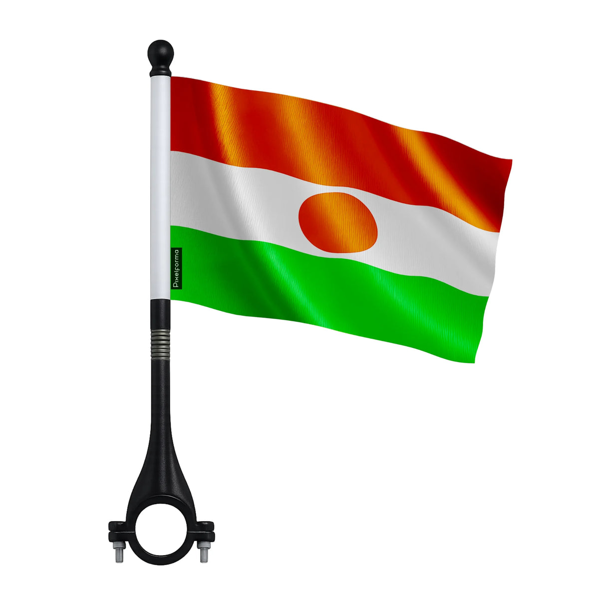 Drapeau vélo niger en polyester pour usage cycliste