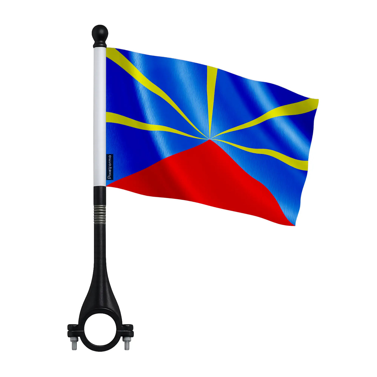 Drapeau vélo réunion en polyester visibilité optimale