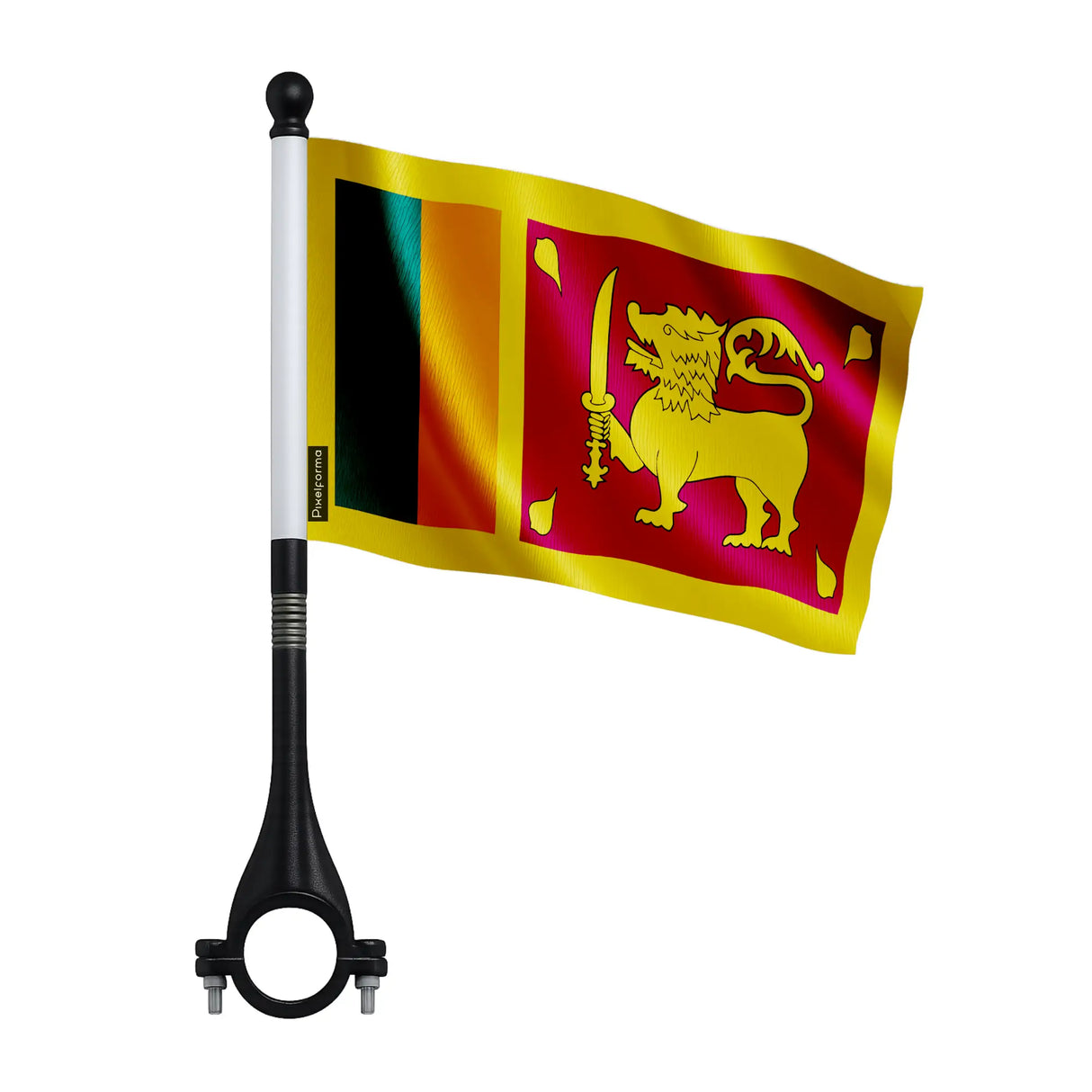Drapeau vélo sri lanka polyester fixation légère
