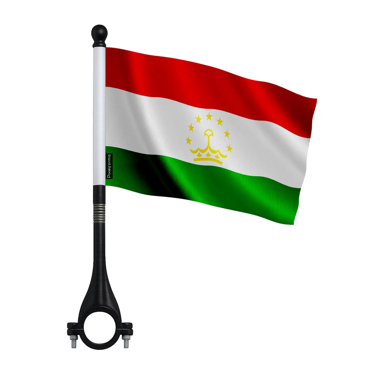 Drapeau vélo tadjikistan en polyester pour vélo