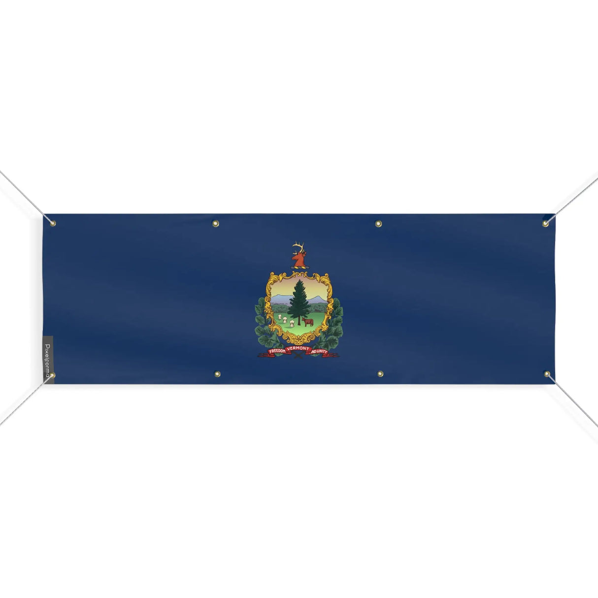 Drapeau vermont polyester résistant aux intempéries œillets
