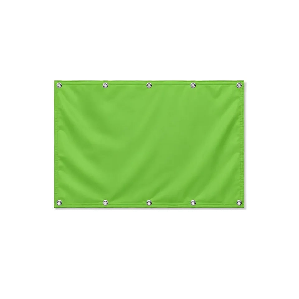 Drapeau Vert format S en polyester avec dix œillets