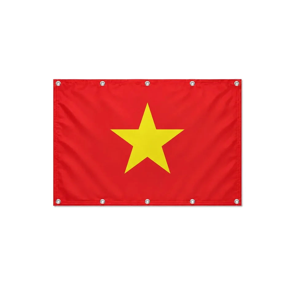 Drapeau du Viêt Nam format S en polyester avec dix œillets