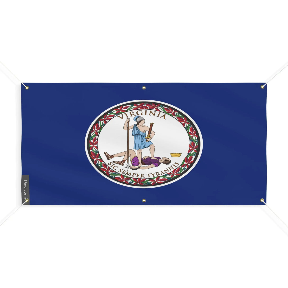 Drapeau virginie polyester résistant pour usage aux intempéries