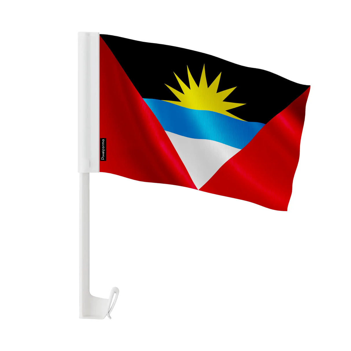 Drapeau voiture antigua-et-barbuda polyester fixation fenêtre
