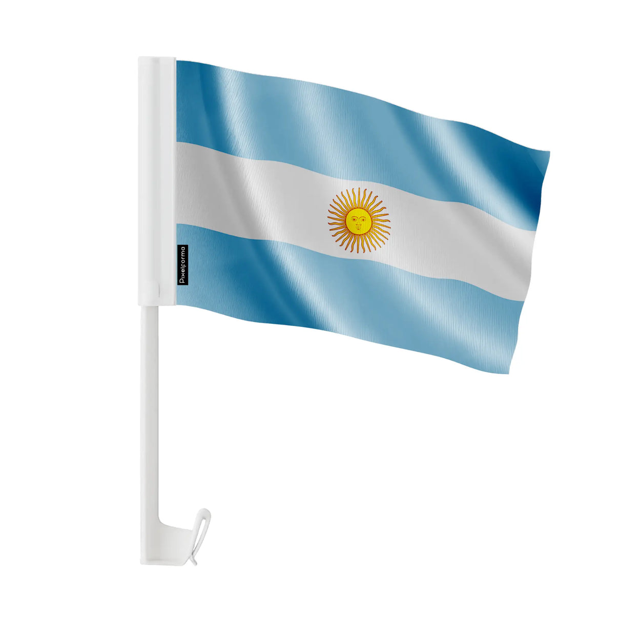 Drapeau voiture argentine polyester fixation fenêtre