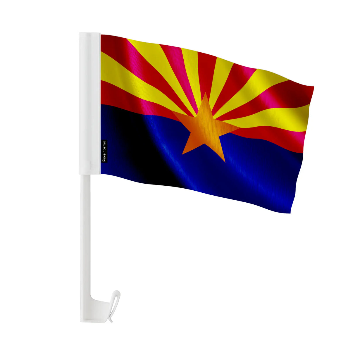 Drapeau voiture arizona polyester fixation fenêtre durable