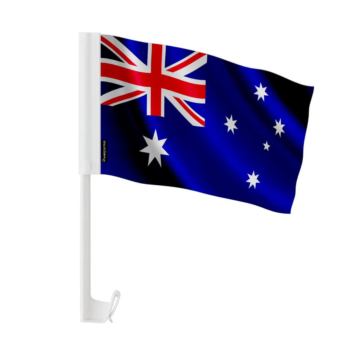 Drapeau voiture australie en polyester fixation fenêtre