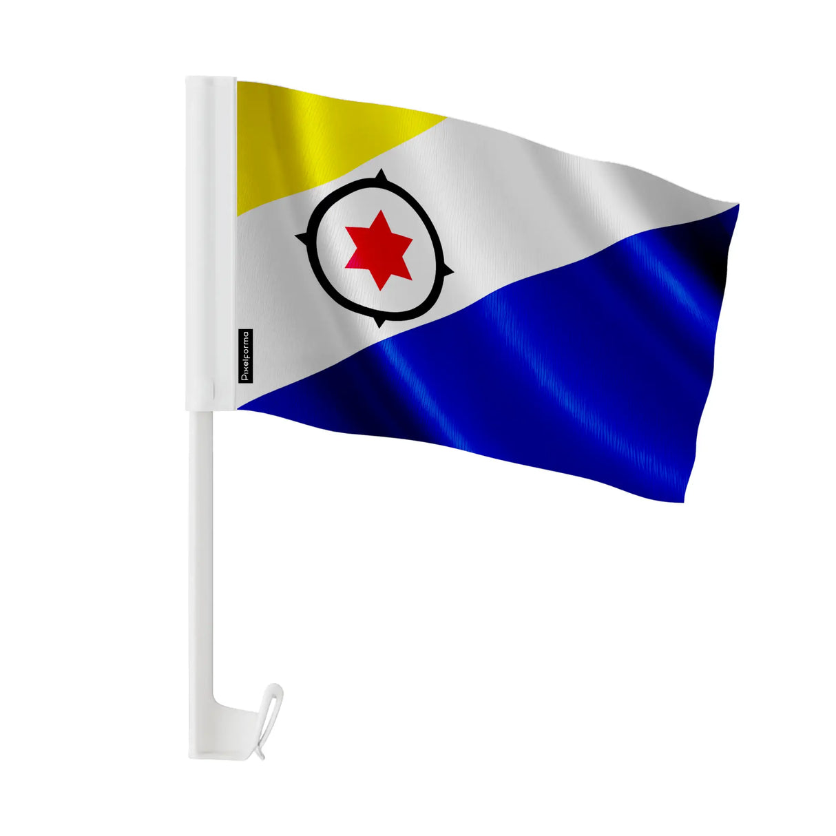 Drapeau voiture bonaire polyester fixation fenêtre résistante