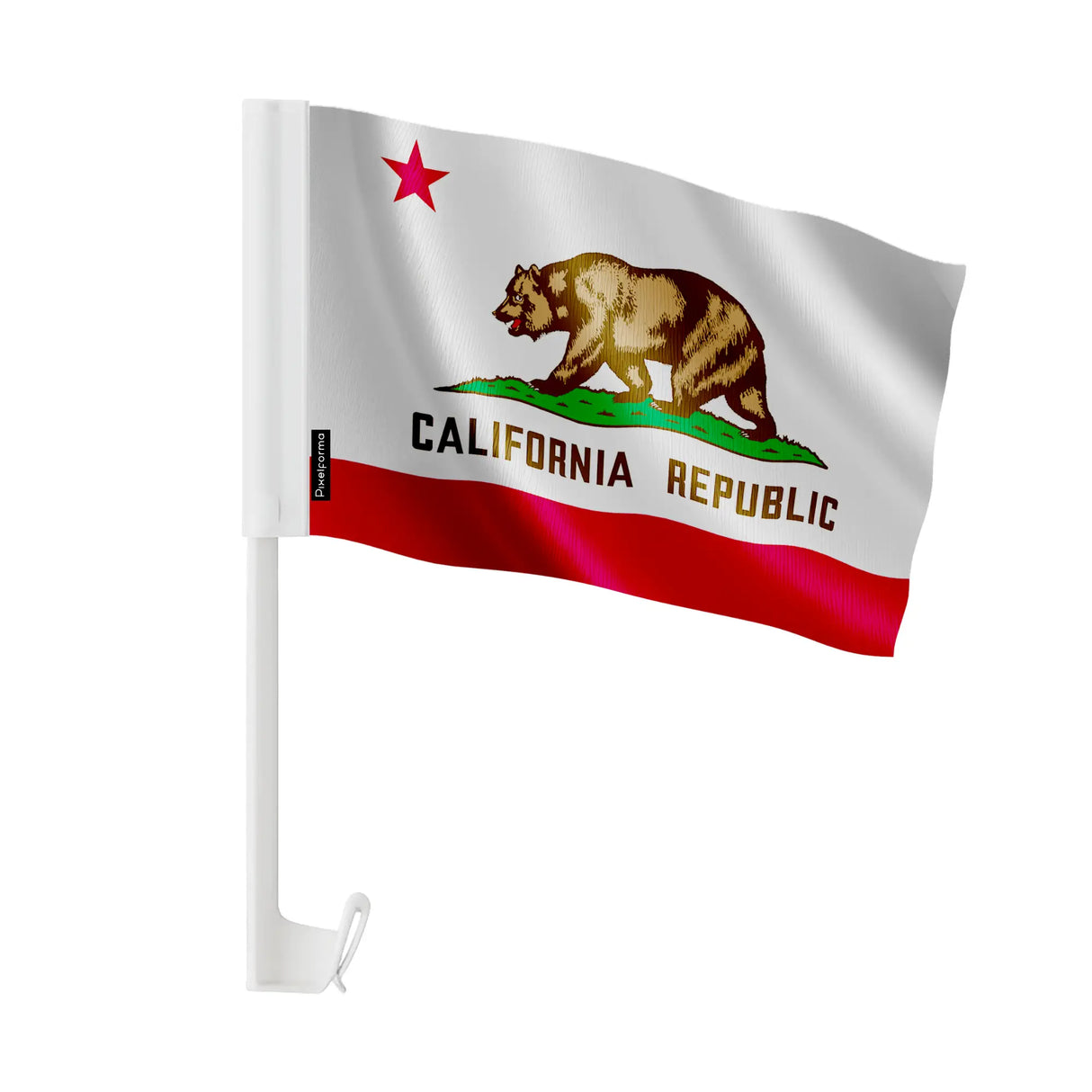 Drapeau voiture californie polyester fixation sur fenêtre