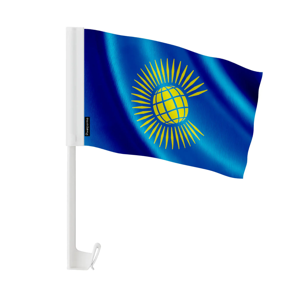 Drapeau voiture commonwealth polyester fixation fenêtre
