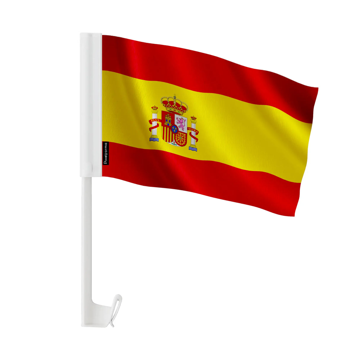Drapeau voiture espagne en polyester fixation fenêtre