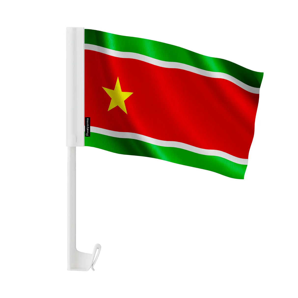 Drapeau voiture guadeloupe polyester fixation sur fenêtre