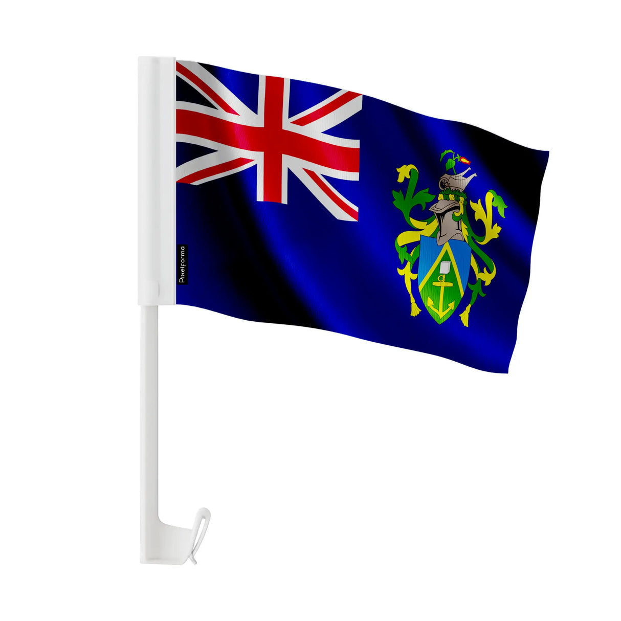 Drapeau voiture îles pitcairn polyester fixation fenêtre