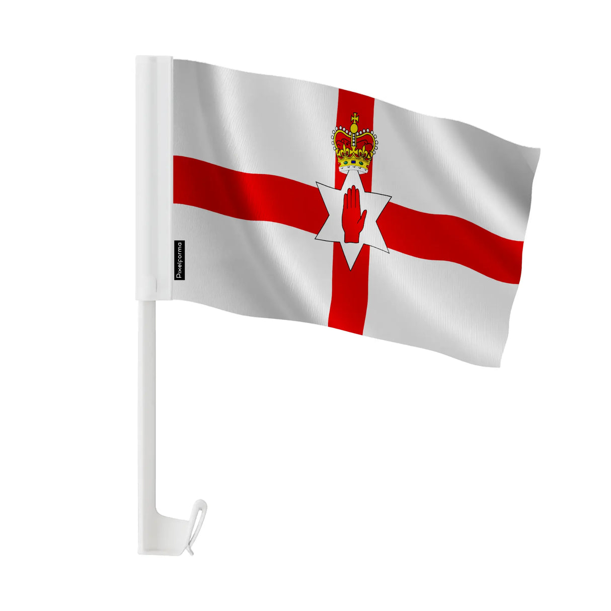 Drapeau voiture irlande du nord polyester fixation fenêtre