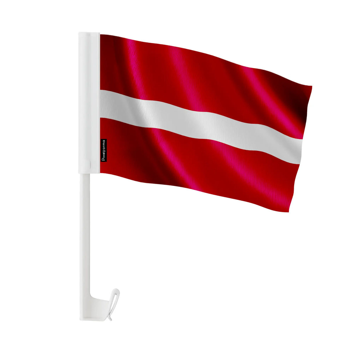 Drapeau voiture lettonie en polyester fixation fenêtre