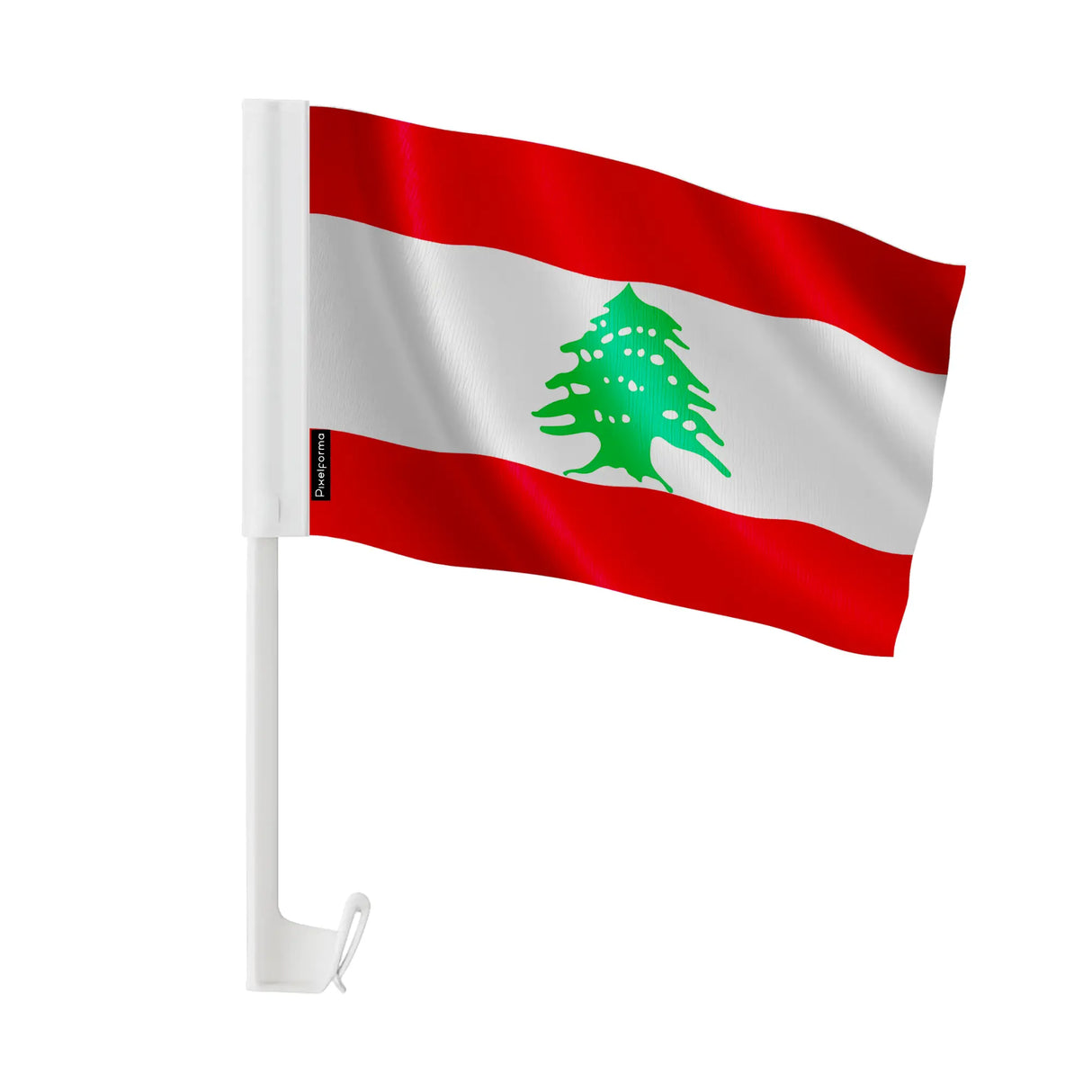 Drapeau voiture liban polyester fixation fenêtre résistante