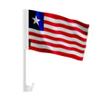 Drapeau voiture liberia polyester fixation fenêtre résistante