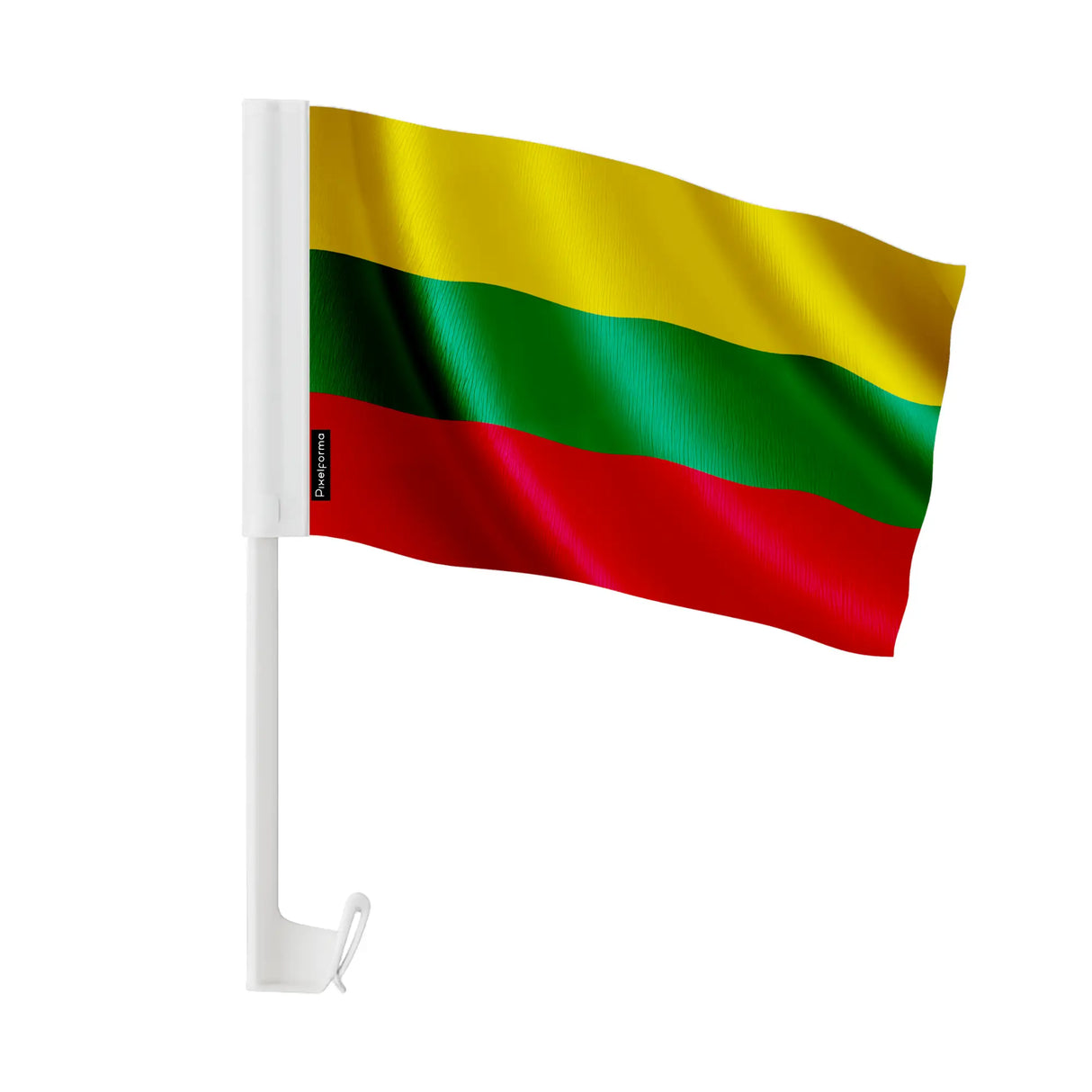 Drapeau voiture lituanie polyester fixation sur fenêtre