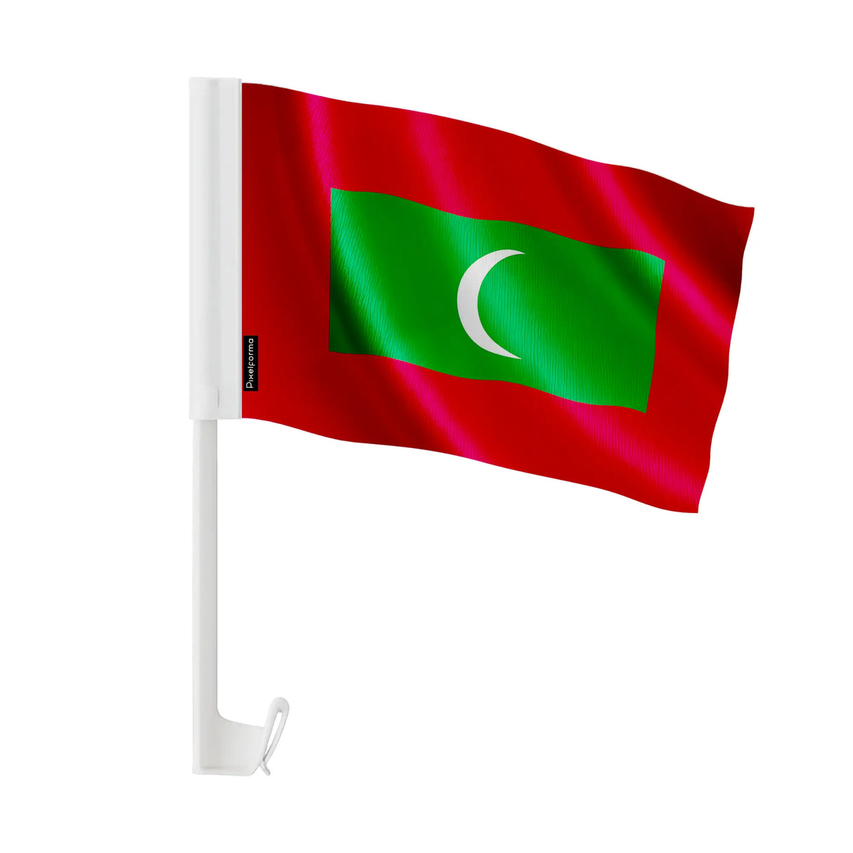 Drapeau voiture maldives polyester fixation fenêtre robuste