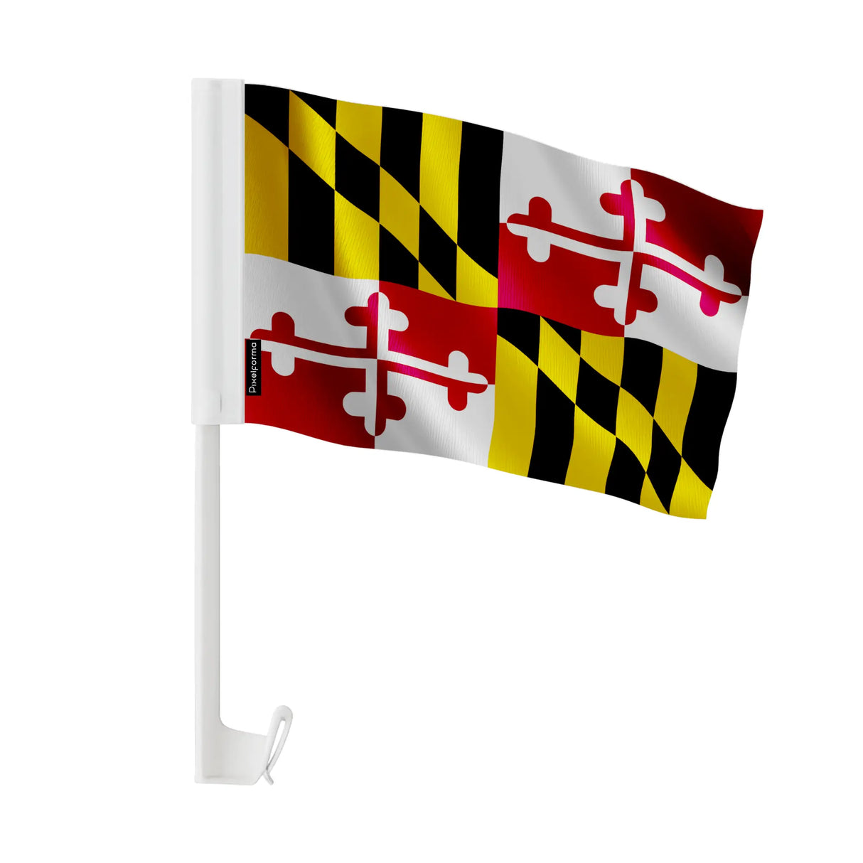 Drapeau voiture maryland polyester fixation sur fenêtre