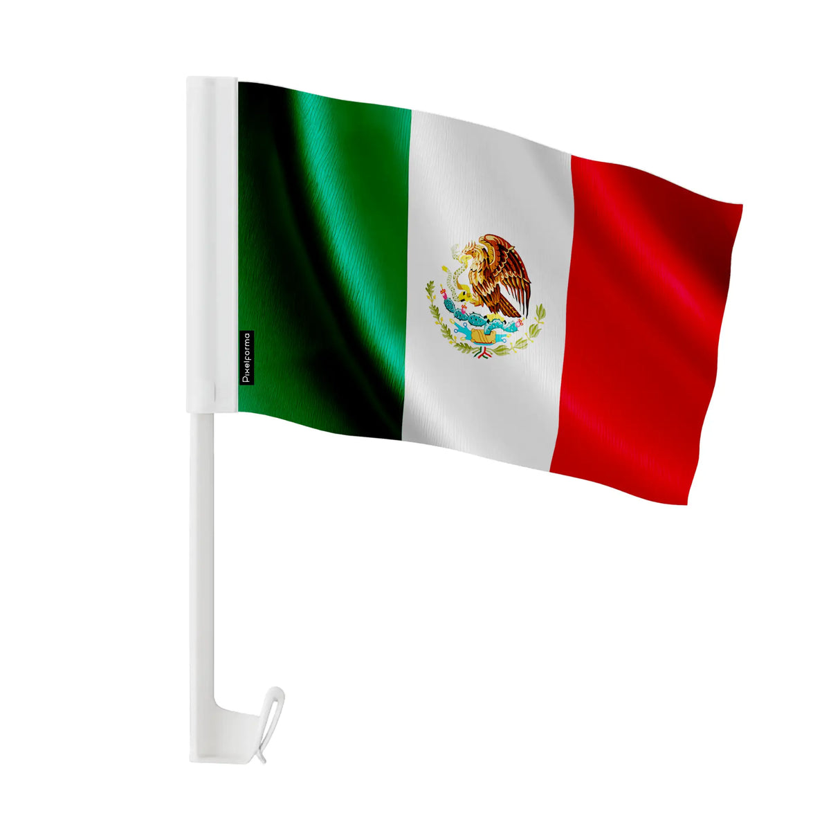 Drapeau voiture mexique en polyester fixation fenêtre