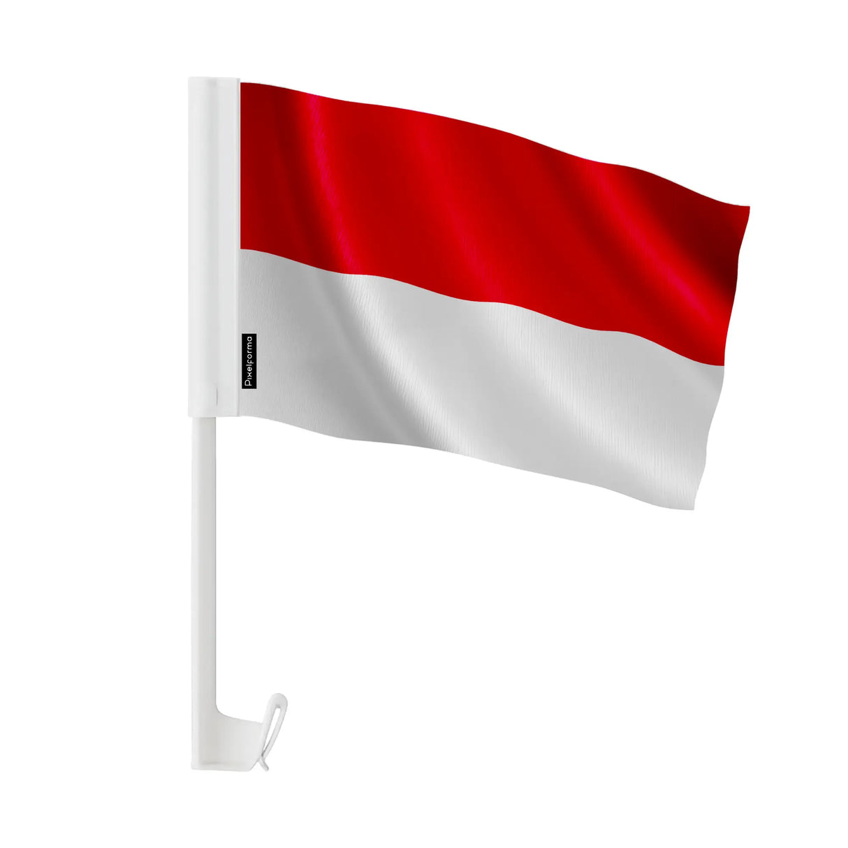 Drapeau voiture monaco polyester fixation sur fenêtre