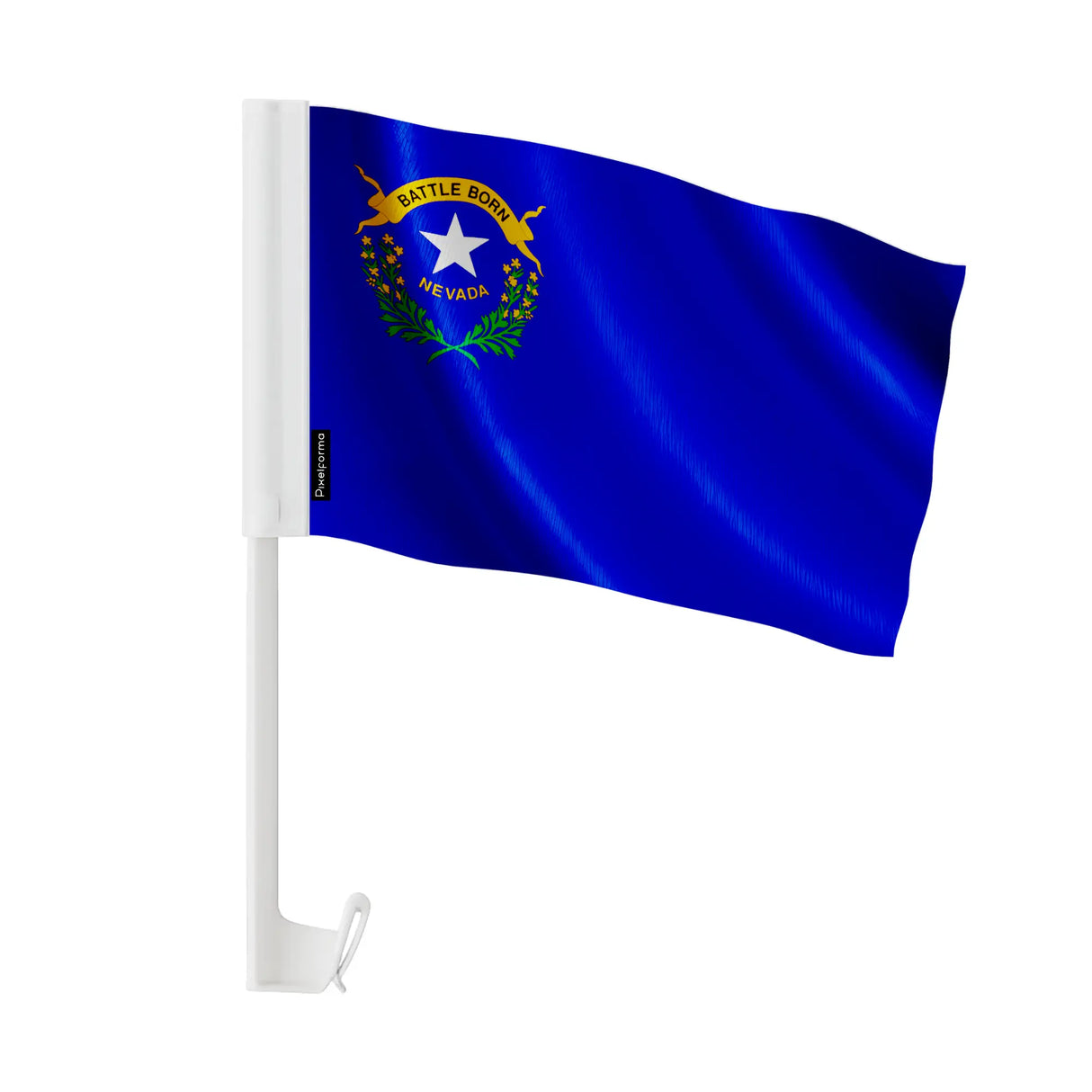 Drapeau voiture nevada polyester fixation sur fenêtre