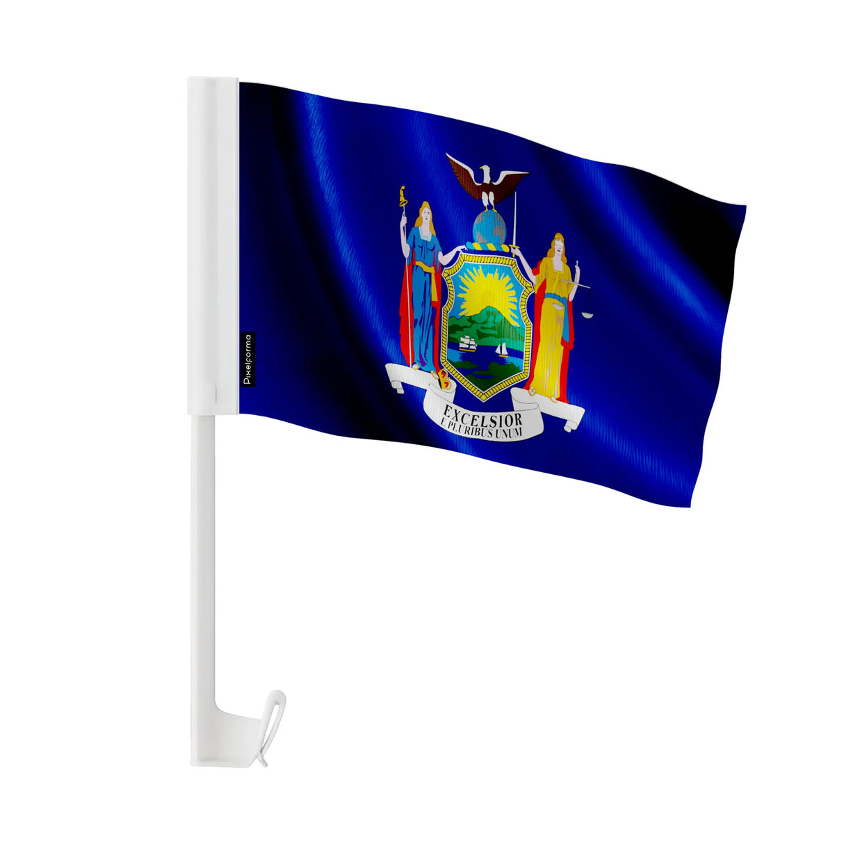 Drapeau voiture new york polyester fixation sur fenêtre