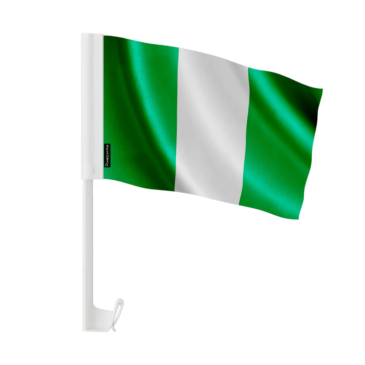 Drapeau voiture nigeria polyester fixation fenêtre solide