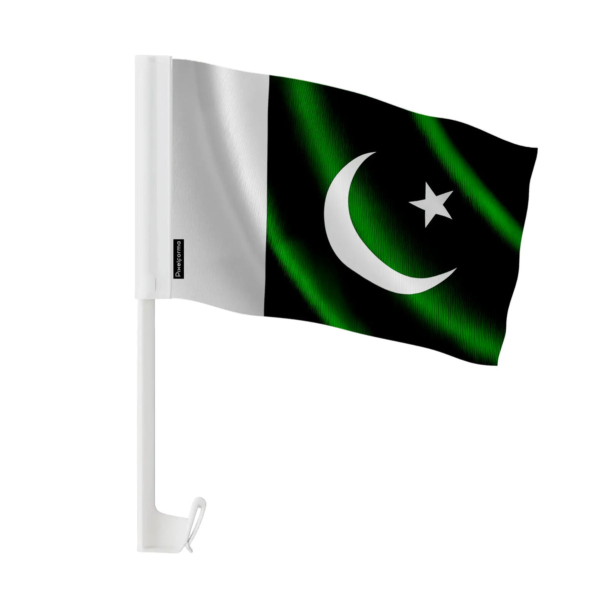 Drapeau voiture pakistan en polyester fixation fenêtre