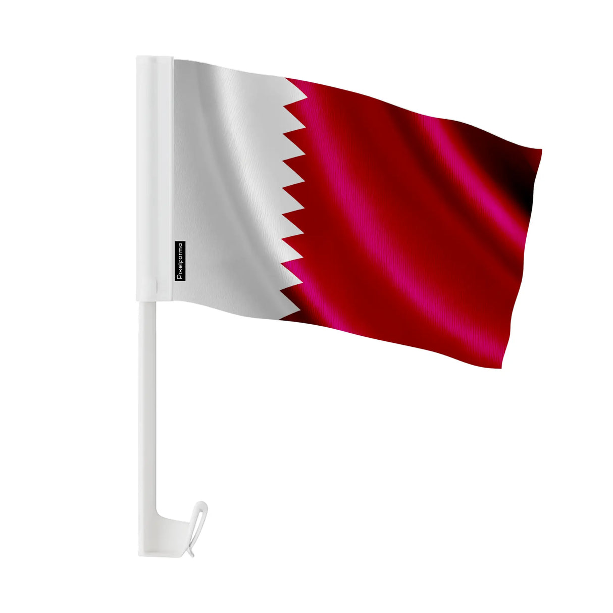 Drapeau voiture qatar polyester fixation fenêtre résistante